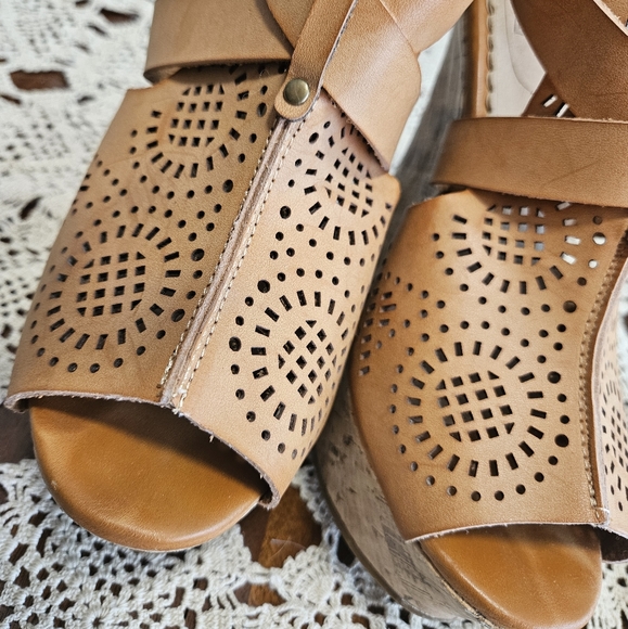 City Snappers platform wedge heels size 9 - Picture 4 of 12